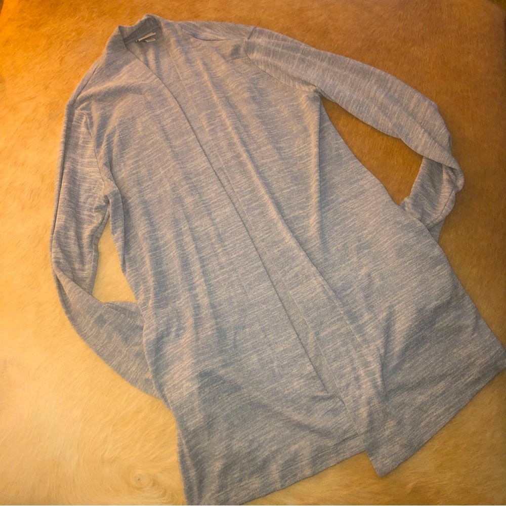 A New Day S open cardi Nwot in heathered sky blue, pockets